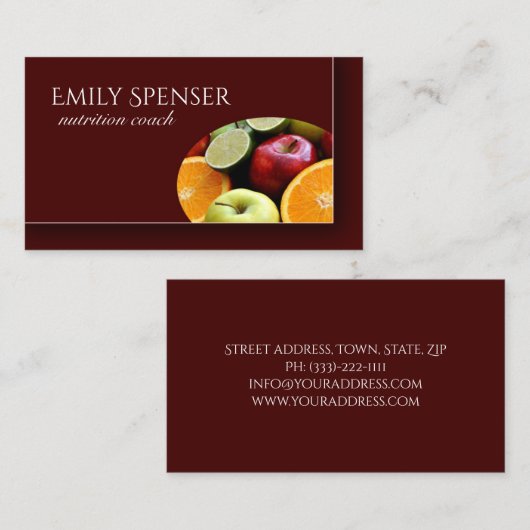 栄養士栄養コーチ名刺 名刺 (正面/裏面)