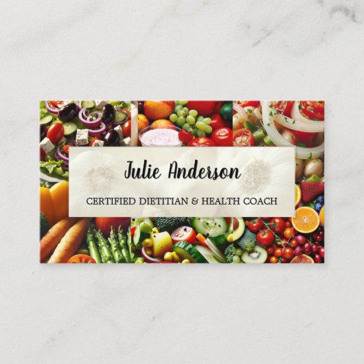 栄養士栄養士の健康コーチ名刺 名刺 (正面)