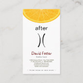 栄養士栄養士の栄養コーチ重量損失 名刺 (裏面)