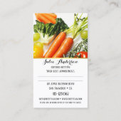 栄養士栄養士アポイントメント名刺 予約カード (裏面)