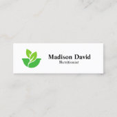 栄養士栄養士カスタムの健康ロゴ スキニー名刺 (正面)