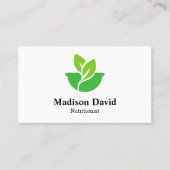 栄養士栄養士カスタムの健康ロゴ 名刺 (正面)