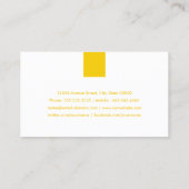 栄養士栄養士シンプル – アンバーイエロー 名刺 (裏面)