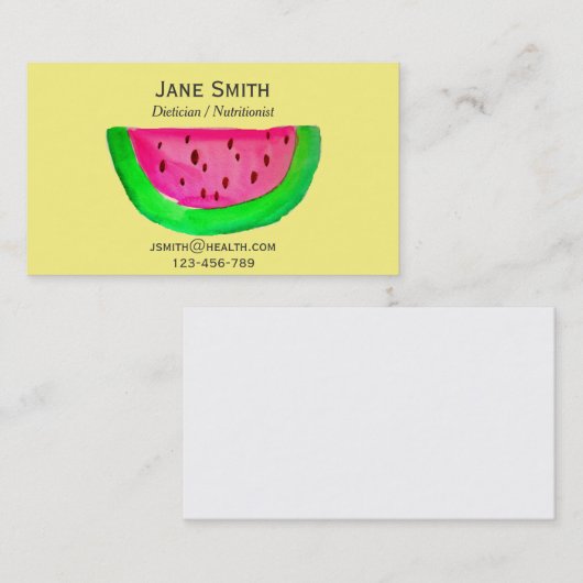 栄養士栄養士フリーランス健康フルーティー 名刺 (正面/裏面)