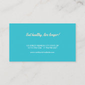 栄養士栄養士ヘルシーフード調理師 名刺 (裏面)