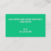 栄養士栄養士ヘルシーフード 名刺 (裏面)