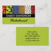 栄養士栄養士ヘルシーライフフレッシュグリーン 名刺 (正面/裏面)