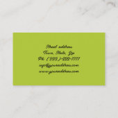 栄養士栄養士ヘルシーライフフレッシュグリーン 名刺 (裏面)