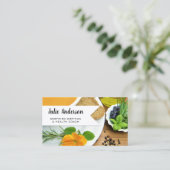 栄養士栄養士ヘルスコーチビジネスカード 名刺 (スタンド正面)