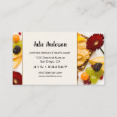 栄養士栄養士ヘルスコーチビジネスカード 名刺 (裏面)