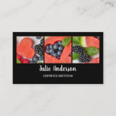 栄養士栄養士健康食品ビジネスカード 名刺 (正面)