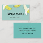 栄養士栄養士描バナナスカートフルーツ 名刺 (正面/裏面)