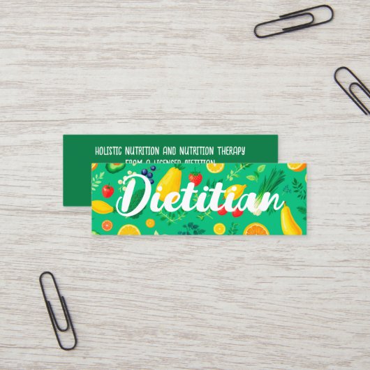 栄養士栄養士 スキニー名刺 (正面/裏面インサイチュ)