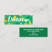 栄養士栄養士 スキニー名刺 (正面/裏面)