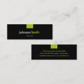 栄養士栄養士 – ミントグリーンコンパクト スキニー名刺 (正面/裏面)