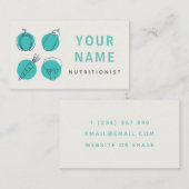 栄養士野菜アイコン健康な食べ物ディティアン 名刺 (正面/裏面)