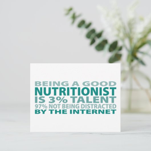 栄養士3%の人材 ポストカード (スタンド正面)