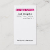 栄養士-おあつらえ 名刺 (裏面)