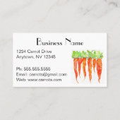 栄養士，シェフ，ケータリング，栄養士 名刺 (裏面)