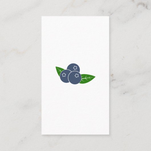 栄養士&ディティティアンブルーベリー名刺 名刺 (裏面)