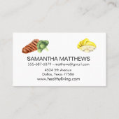 栄養士 フィットネス ヘルスコーチ 名刺 (裏面)