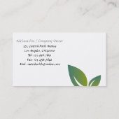 栄養士-名刺 名刺 (裏面)