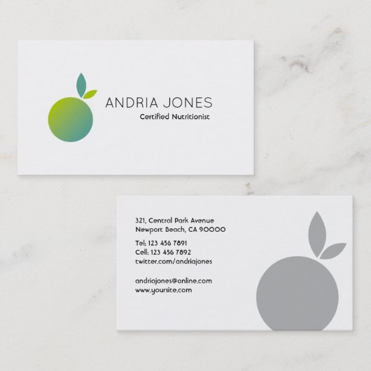 栄養士-名刺 名刺 (正面/裏面)