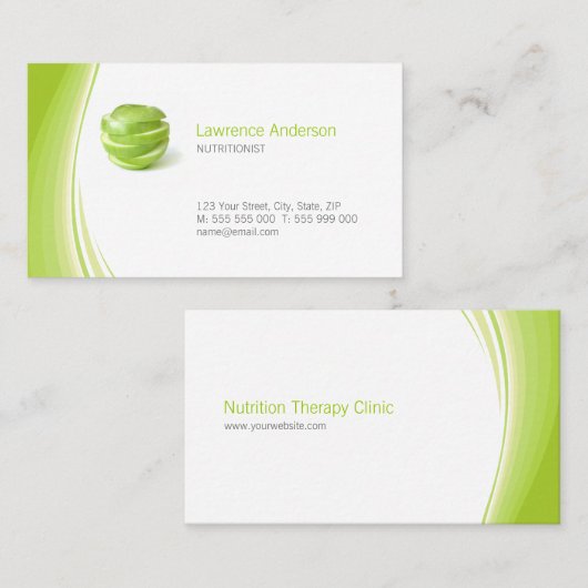 栄養士/栄養士の名刺 名刺 (正面/裏面)