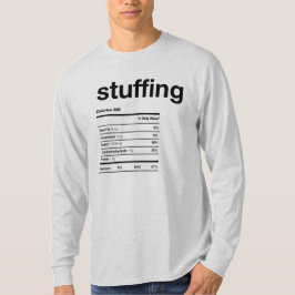 栄養情報の事実を詰め込む Tシャツ