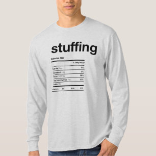 栄養情報の事実を詰め込む Tシャツ