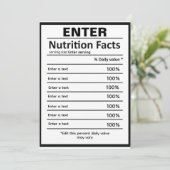 栄養情報テンプレートをカスタマイズする 招待状 (スタンド正面)