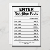 栄養情報テンプレートをカスタマイズする 招待状 (正面/裏面)