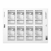 栄養成分表示ラベル FDA準拠ステッカー ラベル (フルシート)