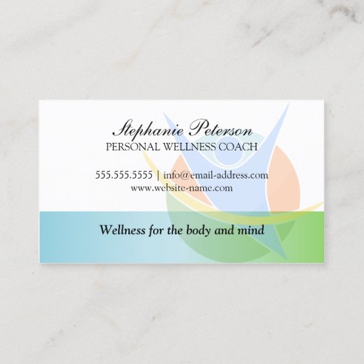 栄養物およびフィットネスのコーチ 名刺 (裏面)