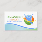 栄養物およびフィットネスのコーチ 名刺 (正面)