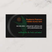 栄養物の健康およびフィットネスのコーチ 名刺 (裏面)