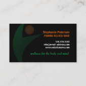 栄養物の健康およびフィットネスのコーチ 名刺 (裏面)