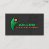栄養物の健康およびフィットネスのコーチ 名刺 (正面)