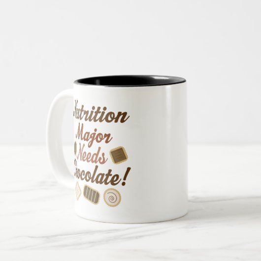栄養物の専攻のなチョコレート ツートーンマグカップ (正面左)