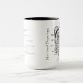 栄養生理学内臓無し栄光無し マグカップ (中央)