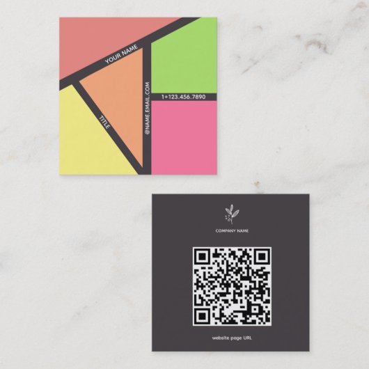 栄養習得業票 スクエア名刺 (正面/裏面)