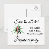 栓を抜いて 離婚の日をセーブ 離婚 案内ポストカード (正面/裏面)