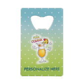 栓抜き- PINA COLADAのレシピのカクテルの芸術 クレジットカード栓抜き (正面)