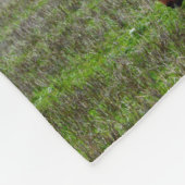 栗とアラブの馬が写真のコラージュで フリースブランケット (角)