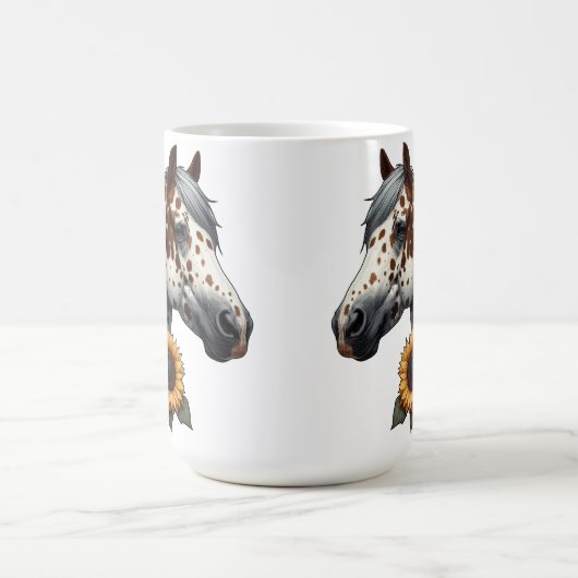 栗のアパロオーサひまわりの馬 コーヒーマグカップ (中央)