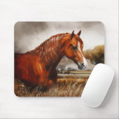 栗のモーガンホース マウスパッド (マウス)