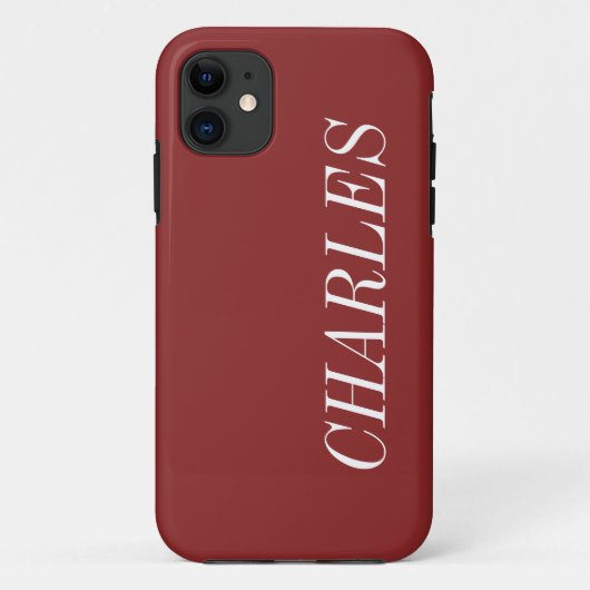 栗のロースト無地のカラー |ミニマリスト名 Case-Mate iPhoneケース (裏面)