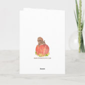 栗の上のリス オータム カード (裏面)