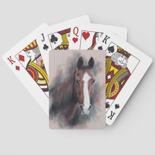 栗の四分の馬頭 トランプ (裏面)