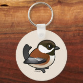 栗の実の付いた《鳥》アメリカゴガラ キーホルダー (裏面)